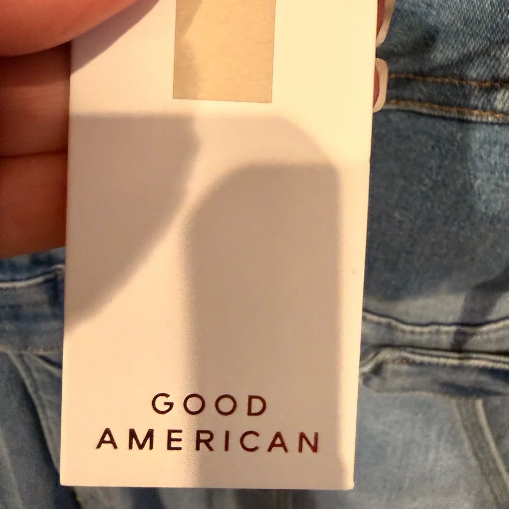 Good American Light Blue Denim Short Sleeve Utility Jumpsuit - Picture 6 of 6